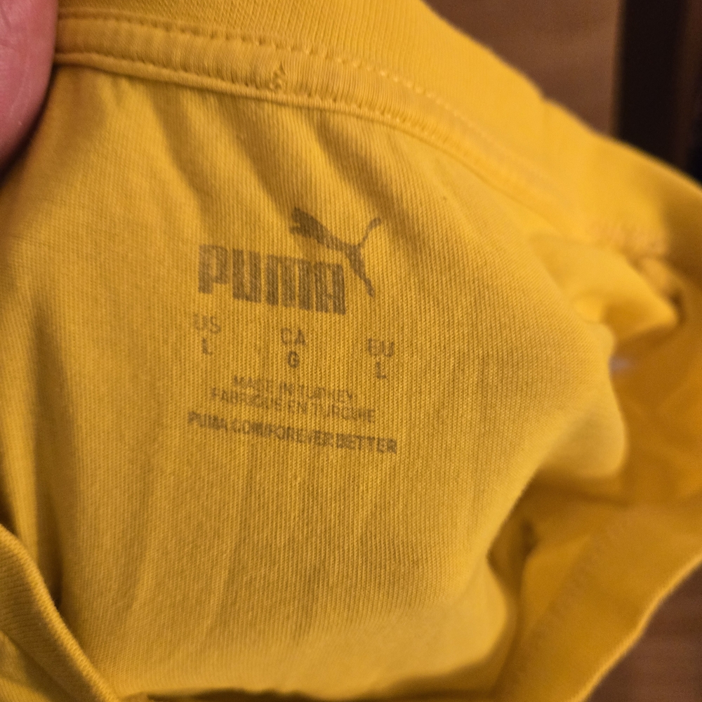 Puma BVB 09 Borussia Dortmund Yellow T-Shirt with Black and White Size L - Picture 6 of 9